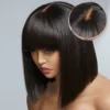 Sdd bone straight fringe human hair wig - Image 2