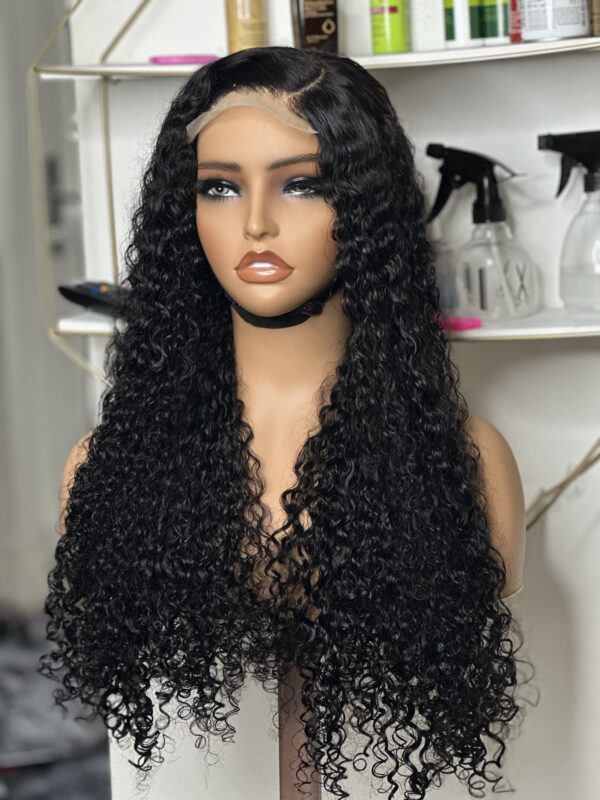 Chilla 26” pissy curls with 5by5 closure human hair wig - Image 3