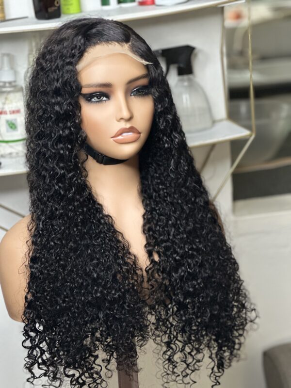 Chilla 26” pissy curls with 5by5 closure human hair wig - Image 4