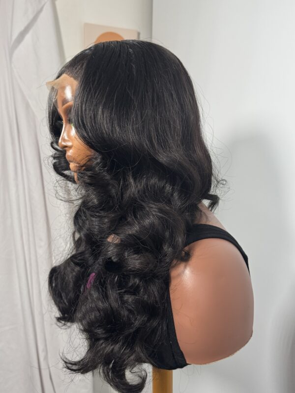 Celine Custom-Made 5x5 Pre-Plucked Vietnamese Bone Straight Wig with Bouncy Curls - Image 2