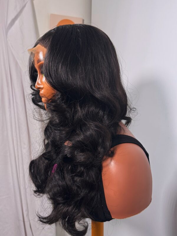 Celine Custom-Made 5x5 Pre-Plucked Vietnamese Bone Straight Wig with Bouncy Curls - Image 6