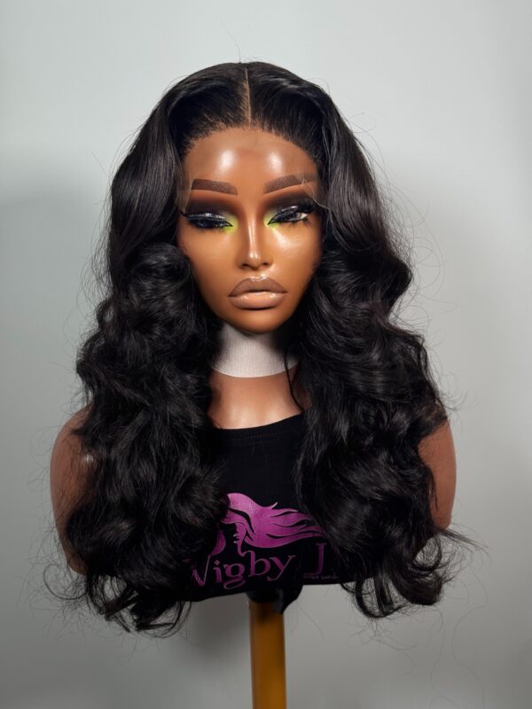 Celine Custom-Made 5x5 Pre-Plucked Vietnamese Bone Straight Wig with Bouncy Curls - Image 8