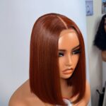 Vickie Baddie coloured 10”Vietnam human hair bone straight wig