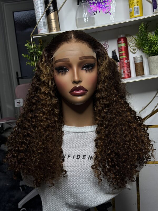 Lolarae 18” SDD Vietnamese piano pixie curls with 5x5 closure - Image 4