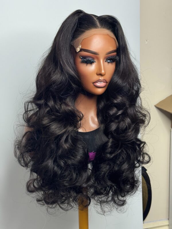 KINNY LUXE VIETNAMESE BOUNCY CURLS BONE STRAIGHT DONOR WIG – 24” 300G + 20” 5X5 CLOSURE | HUMAN HAIR WIG - Image 2