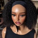 HUMAN HAIR SDD KINKY CURL HEADBAND WIG KC #NC 14”