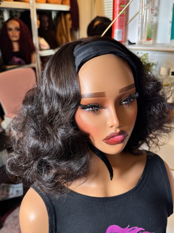 100% Human hair Headbands Bob wig Loose Body #NC 14" - Image 3