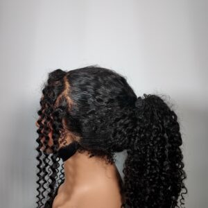 250% 360 transparent wear go glueless wig kinky curly 20inch