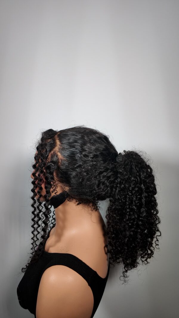 250% 360 transparent wear go glueless wig kinky curly 20inch
