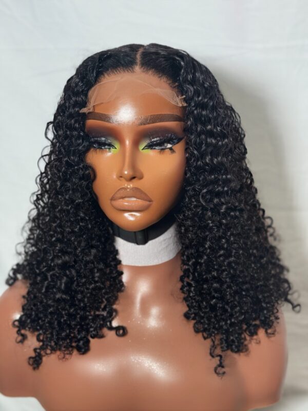 Bella 18” Pre-Plucked Pissy Curls Human Hair Wig with 5x5 Closure - Image 4