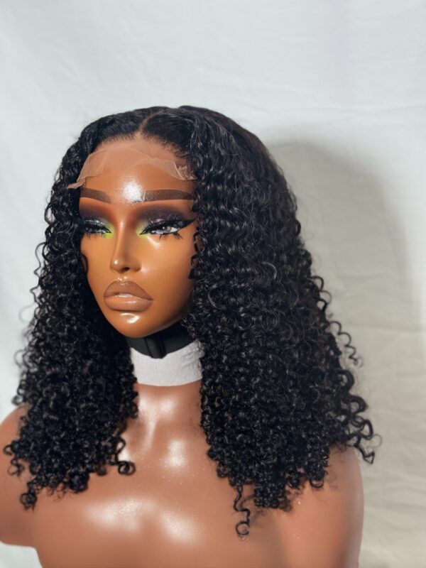 Bella 18” Pre-Plucked Pissy Curls Human Hair Wig with 5x5 Closure - Image 2