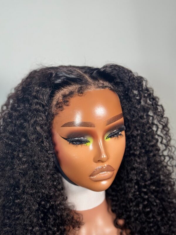 Omonigho 7x5 Pre-Plucked Glueless Wig – 4C Natural Kinky Texture with hairline 24 inch - Image 4