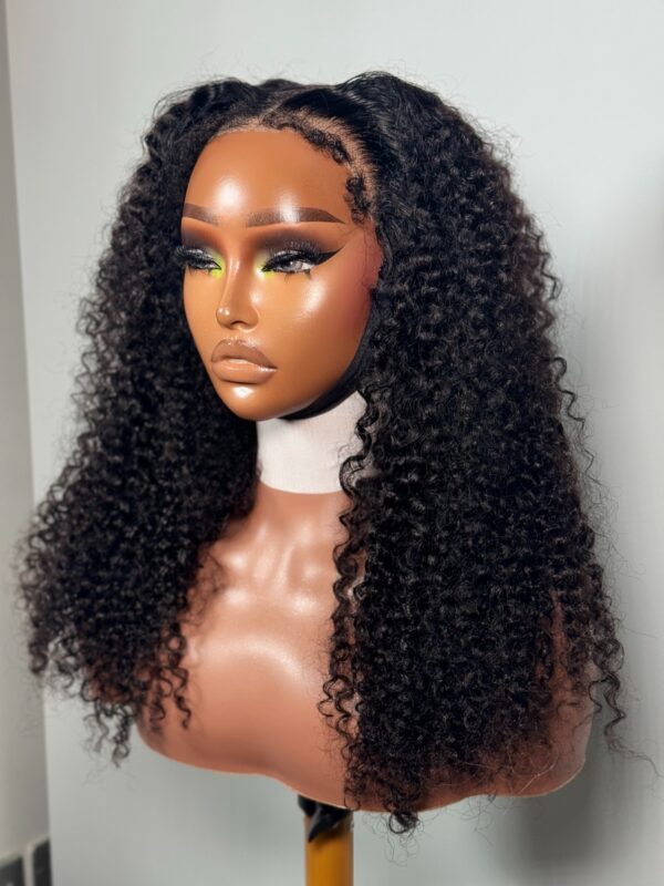 Omonigho 7x5 Pre-Plucked Glueless Wig – 4C Natural Kinky Texture with hairline 24 inch