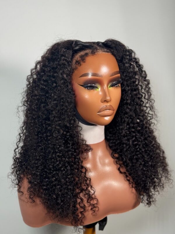 Omonigho 7x5 Pre-Plucked Glueless Wig – 4C Natural Kinky Texture with hairline 24 inch - Image 2