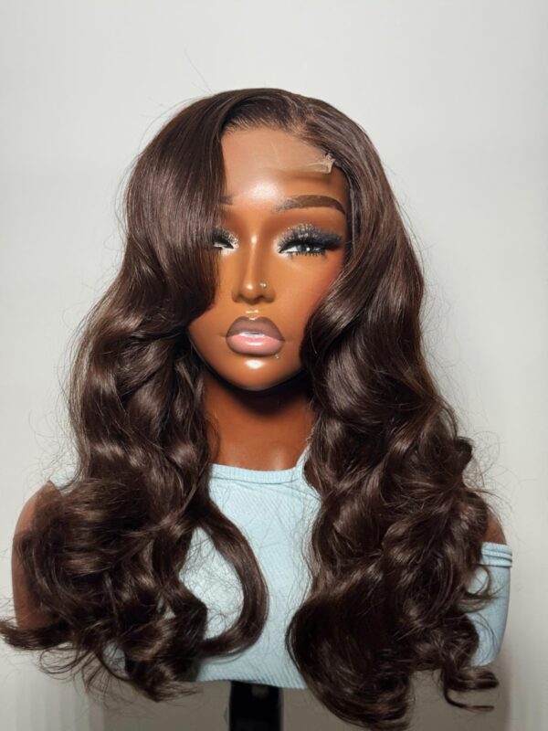Imade custom-made 22” Dark Brown Closure Wig (4x4, Color 4#) - Image 2