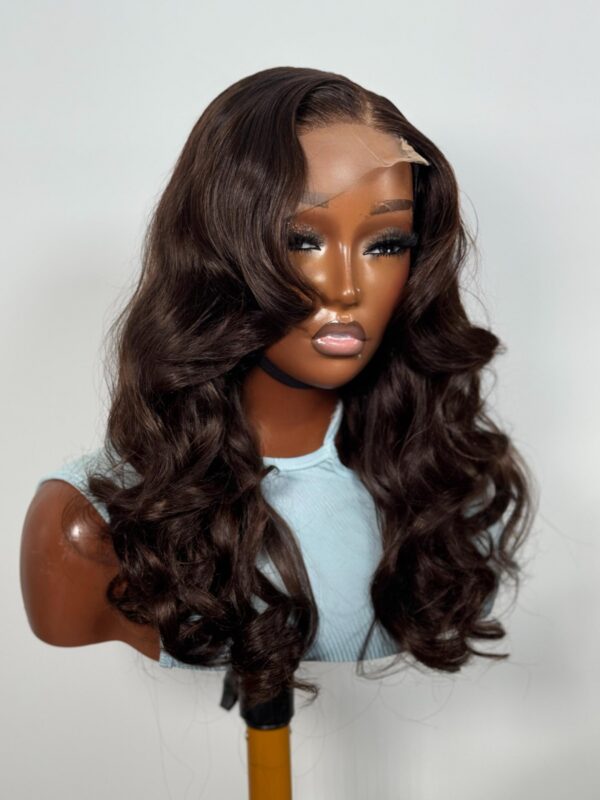 Imade custom-made 22” Dark Brown Closure Wig (4x4, Color 4#) - Image 4
