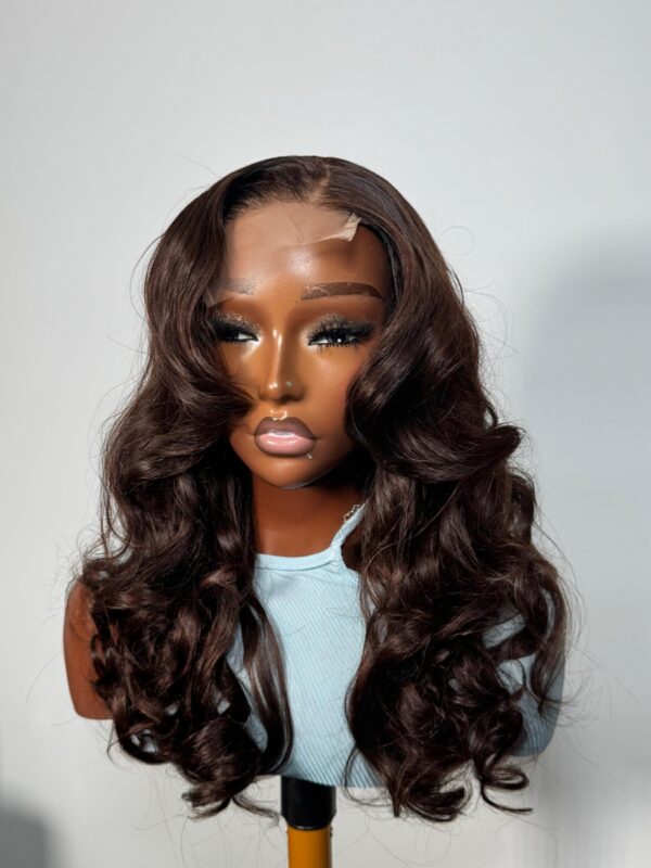 Imade custom-made 22” Dark Brown Closure Wig (4x4, Color 4#) - Image 6
