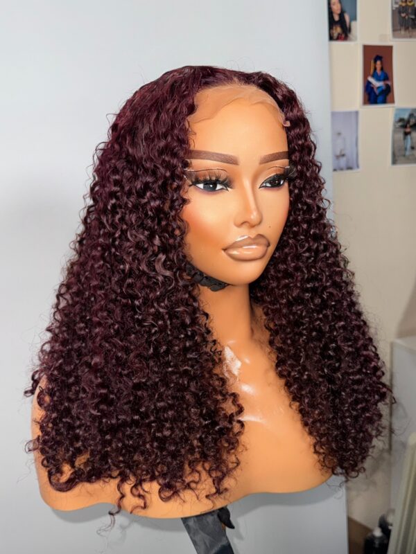 Trina Luxe Burgundy Super Double Drawn 5x5 Closure Wig - Image 2