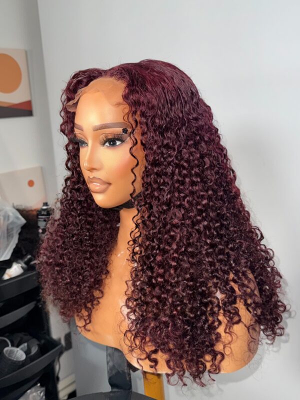 Trina Luxe Burgundy Super Double Drawn 5x5 Closure Wig - Image 3