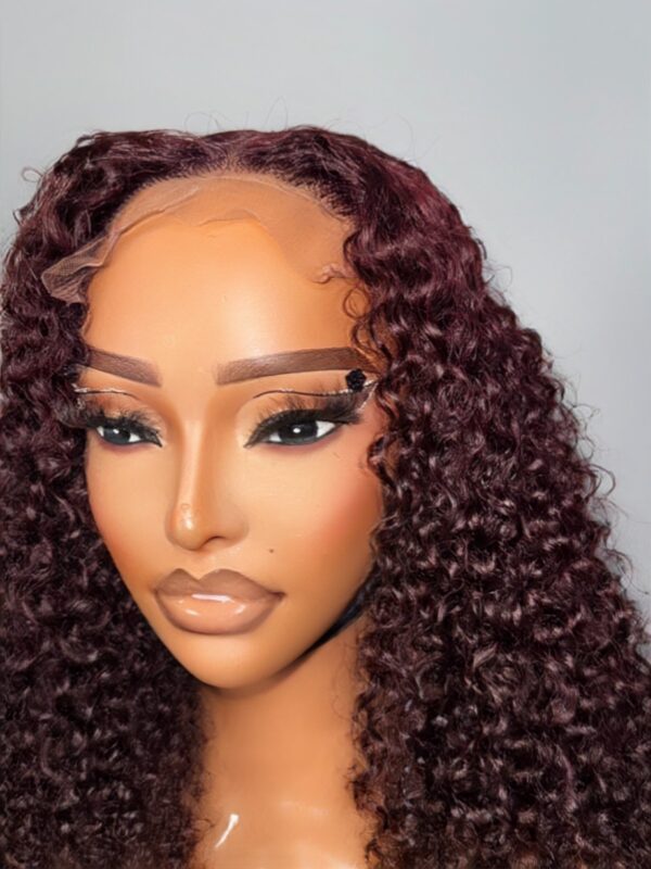Trina Luxe Burgundy Super Double Drawn 5x5 Closure Wig - Image 4
