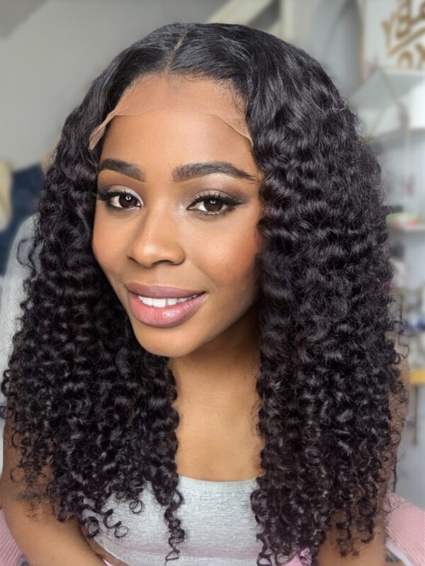 BELLA NOIR 5x5 GLUELESS TRANSPARENT LACE WIG – 18” PIXIE CURLS | SDD VIRGIN HUMAN HAIR WIG - Image 7