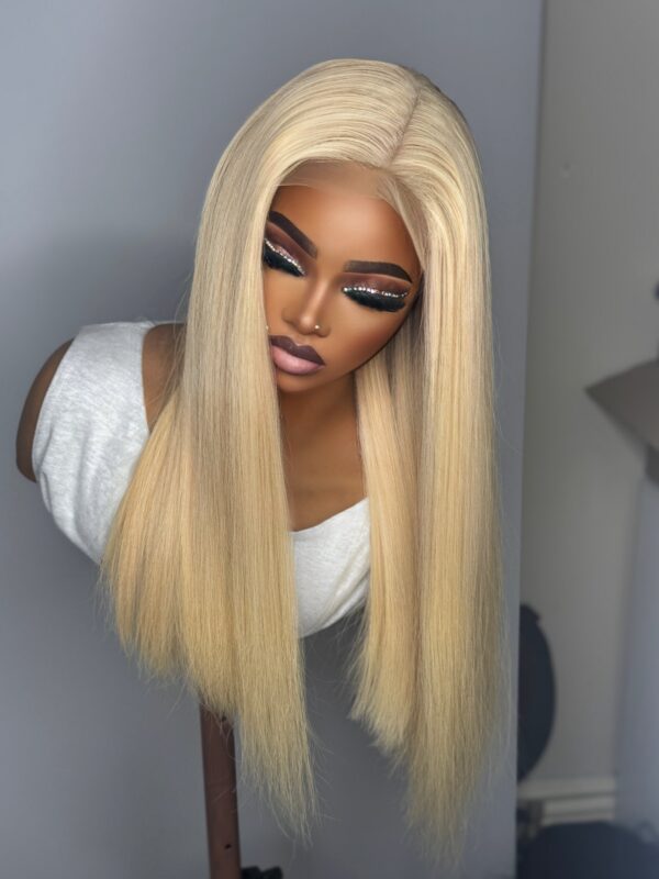 LYRIC FROST 5x5 GLUELESS BLONDE CLOSURE WIG - 20" BONE STRAIGHT | RAW VIRGIN VIETNAMESE WIG - Image 3