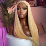Lyric Frost 5x5 Glueless Blonde Closure Wig - 20" Bone Straight | Raw Virgin Vietnamese Wig