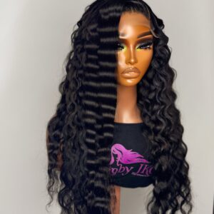 Jezz Winter – 24” Crimped Glueless Wig (HD Lace | Raw Vietnamese Hair)