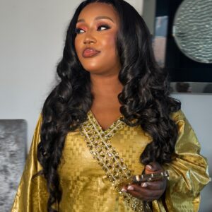 HAJA JAKO – PRE-STYLED GLUELESS WIG MADE WITH RAW SINGLE DONOR HAIR, TONED KNOTS, AND HD LACE